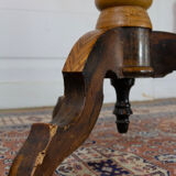 Tripod pedestal table in marquetry and mixed wood, Italy, 19th century