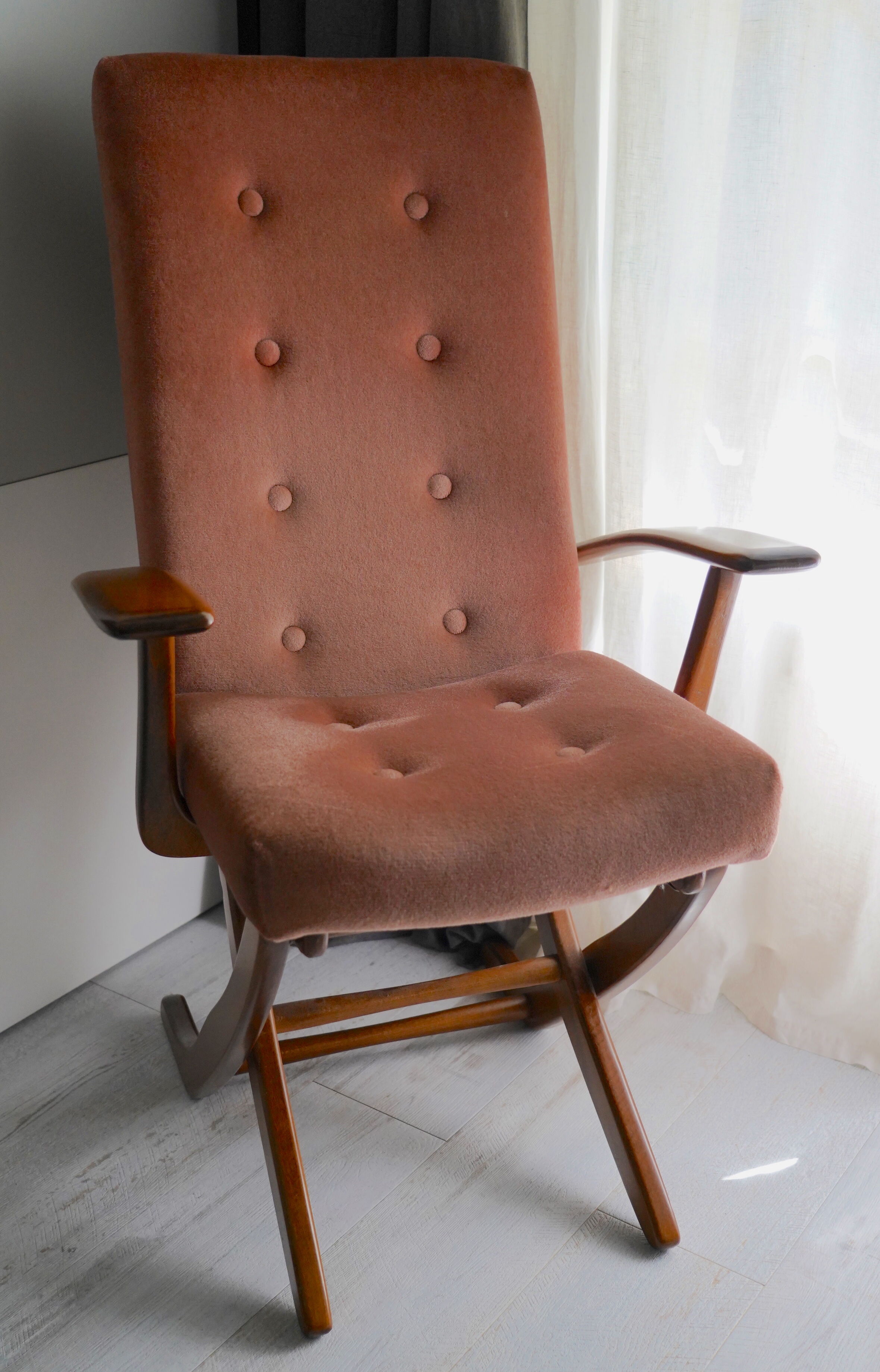 Reclining vintage armchair