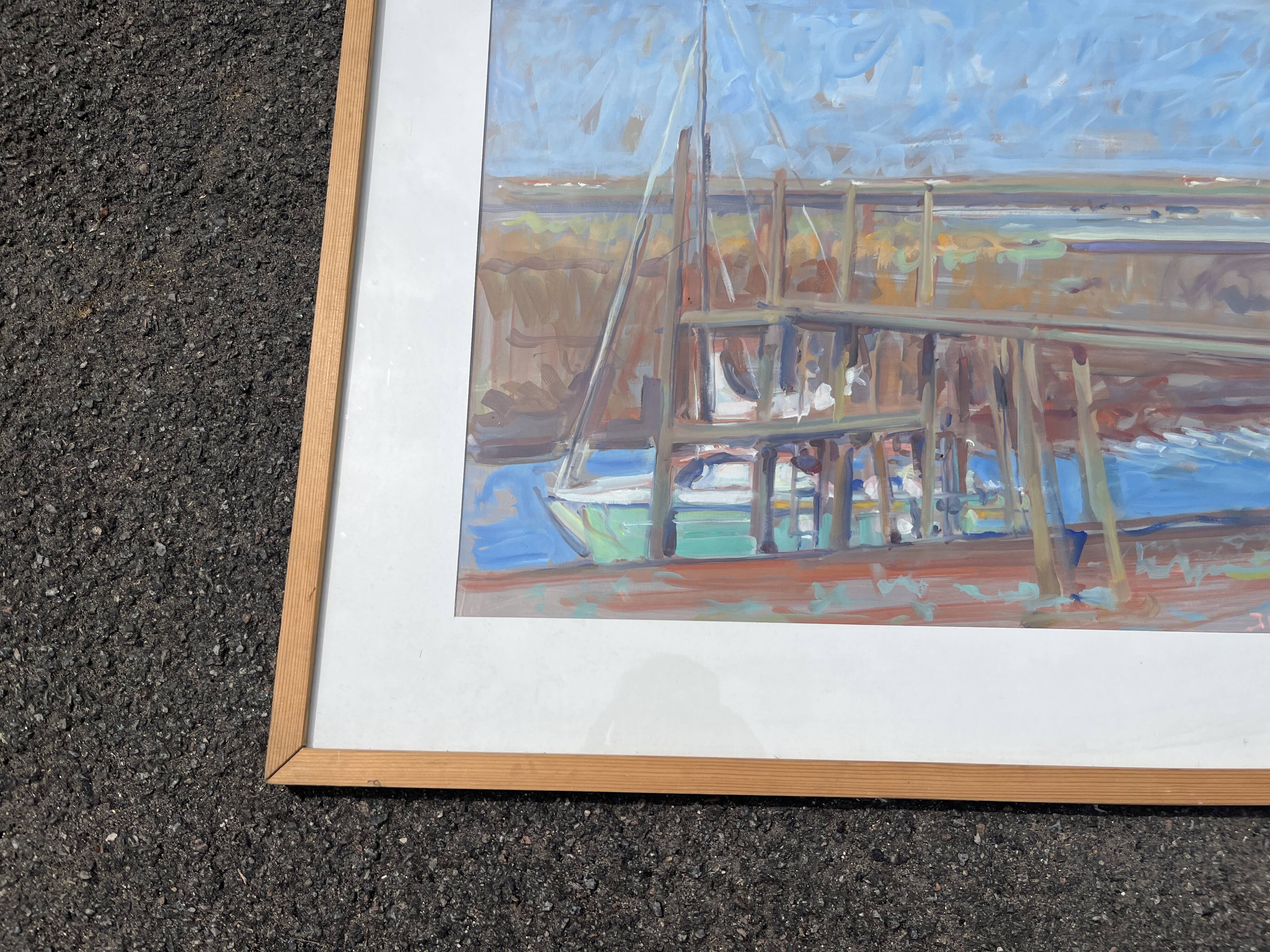 Tableau Peinture Impressionniste Port de Pêche