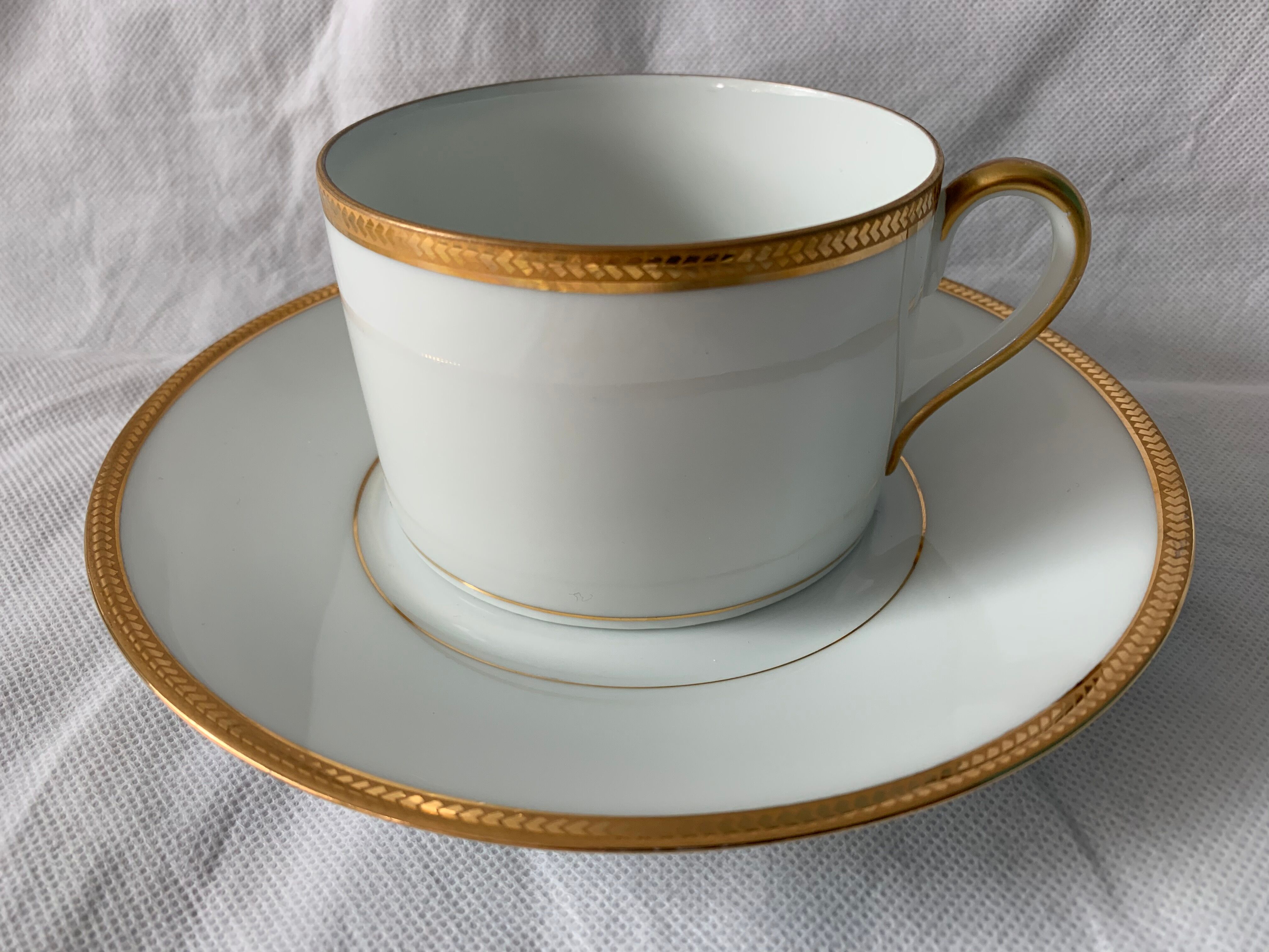 Jammet Seignolles Limoges porcelain and gold cup