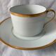 Tasse à thé et sous tasse en porcelaine et or Jammet Seignolles Limoges