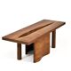 Large coffee table ONDA, cherry and walnut