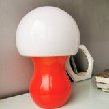 Lampe champignon unique en verre 1970