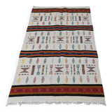 Handmade Berber rug in natural wool