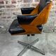 Martin Stoll vintage 1960 swivel armchair in wood and imitation