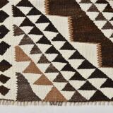 3x10 Brown Beige Persian Kilim Runner Rug, 97x324Cm
