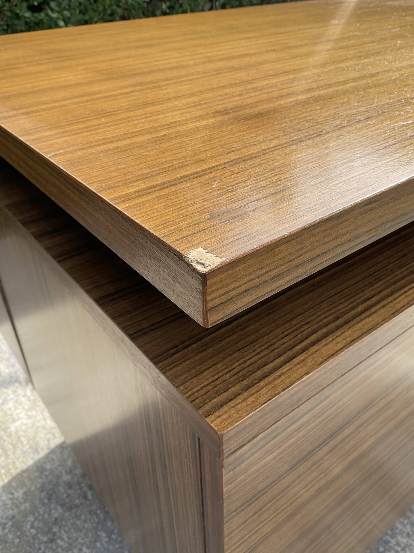 Vintage double-sided executive desk from the 1960s.