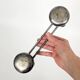 Pair of wall hooks in steel, industrial style, 1950s