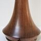 Pied de lampe bois exotique précieux laiton années 60