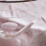 Blown glass decanter, engraved and chiselled. Made in France.