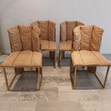 Set de 4 chaises de salle à manger vintage italiennes, 1970