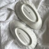 2 long shell dishes in old porcelain