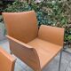 Paire de fauteuils Lia par Roberto Barbieri pour Zanotta — Cuir cognac