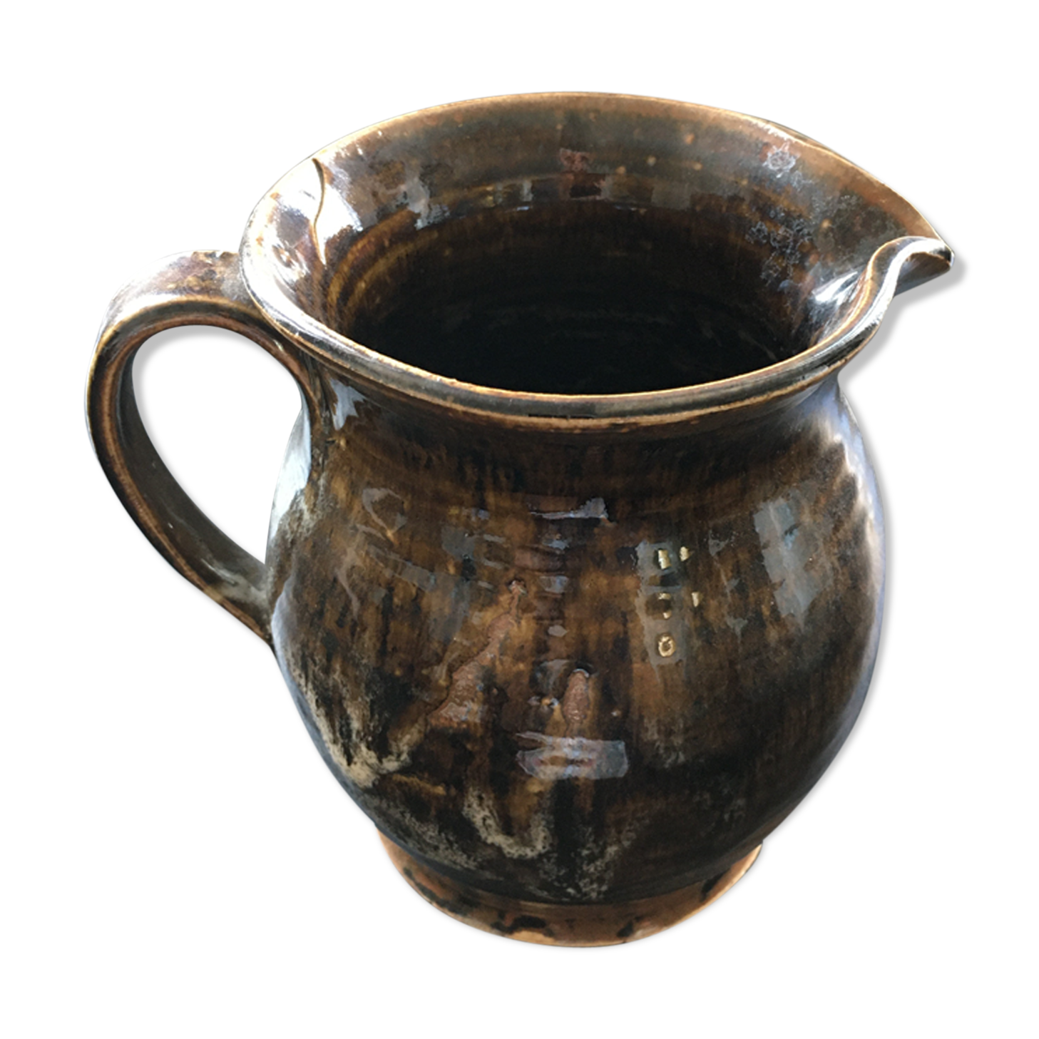 Flamed brown jug