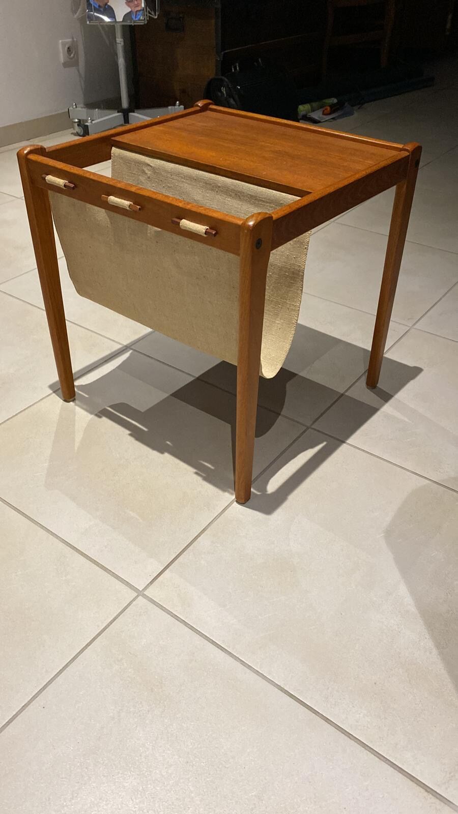 Vintage Danish Teak Magazine Holder by Furbo