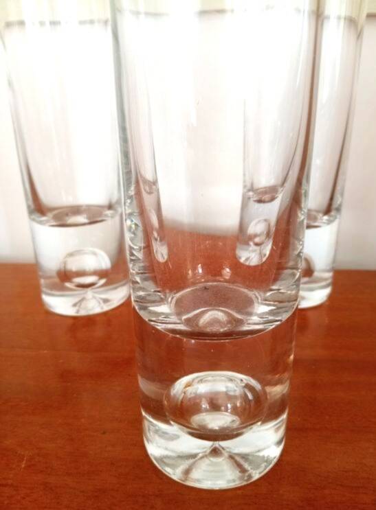 Set of 3 T. WIRKKALA vases for K. Littala, blown crystal, vintage