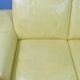 Mid Century Retro Italian Cream Leather 2 Seat Sofa Settee Couch by Moroso 1980s