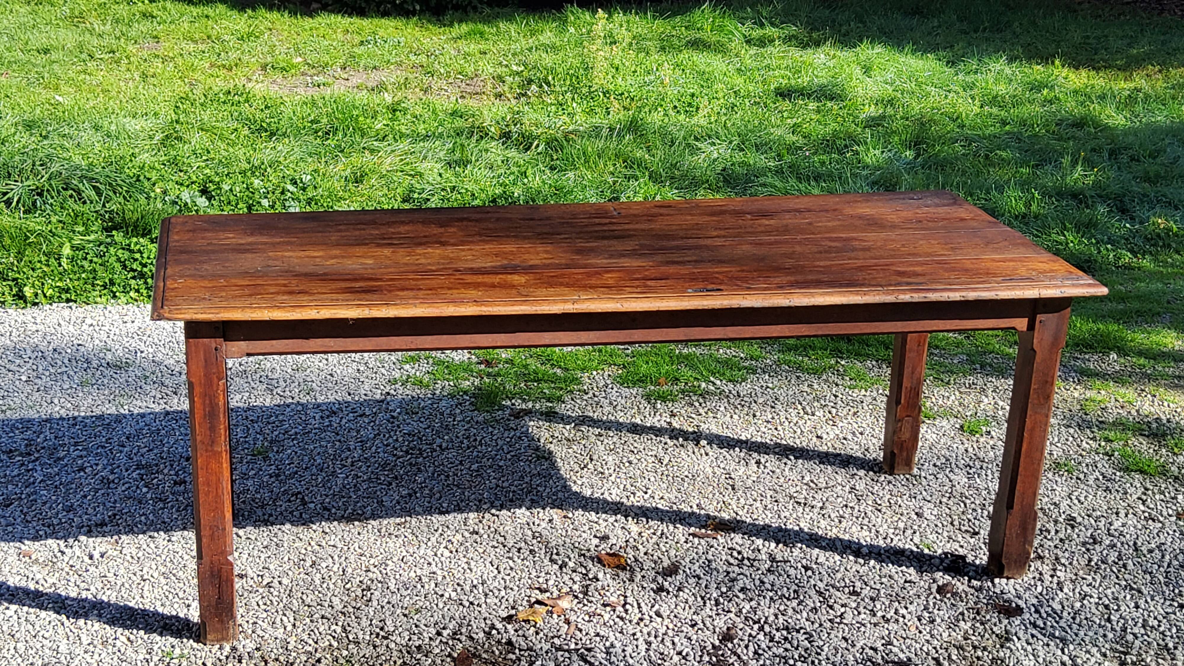 Farmhouse table late 19th early 20th century 200cm