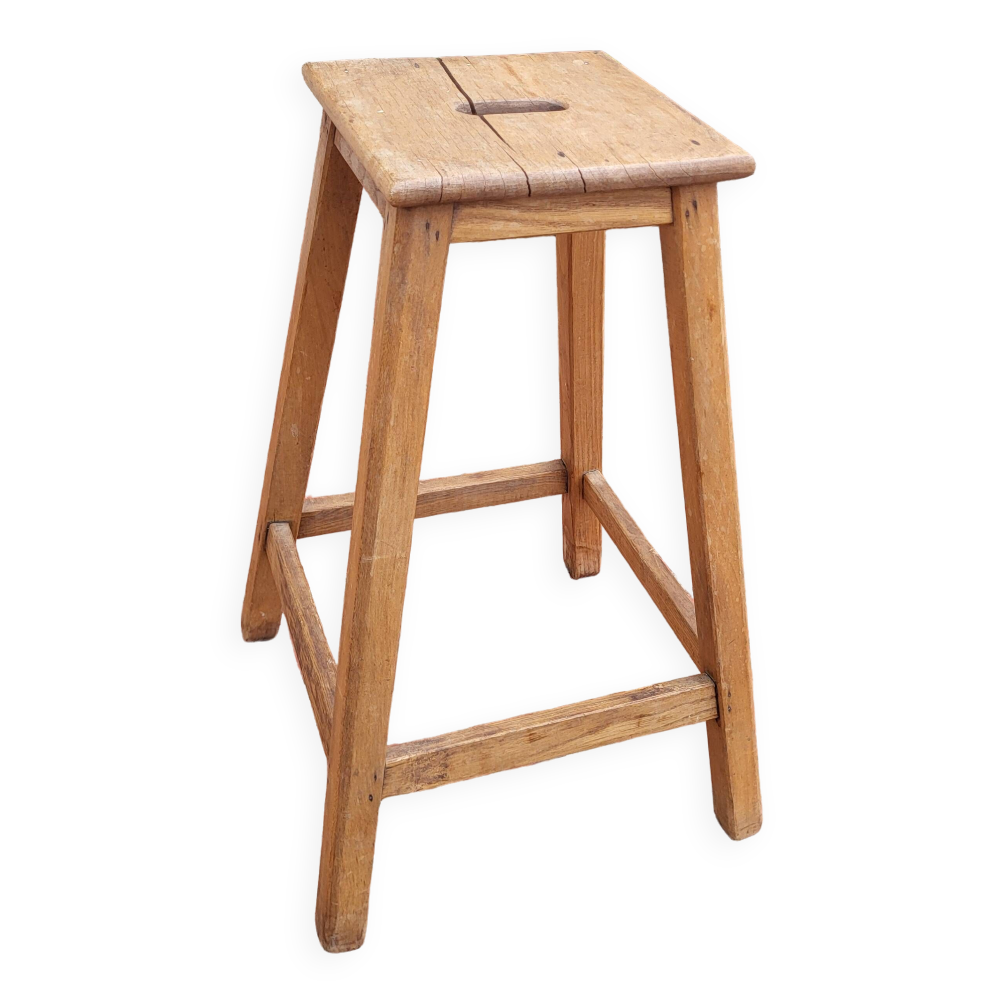 Wooden workshop stool