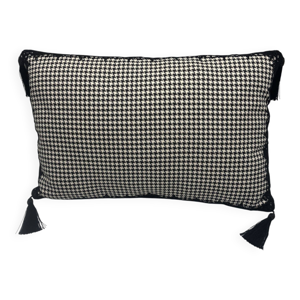 Coussin rectangulaire, Housse et Insert, Noir et blanc. Modèle Alexandra — Beyit