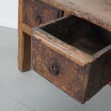 Table d'Appoint / Console Antique de Ferme Rustique Espagnole en Châtaignier, 18ème Siècle