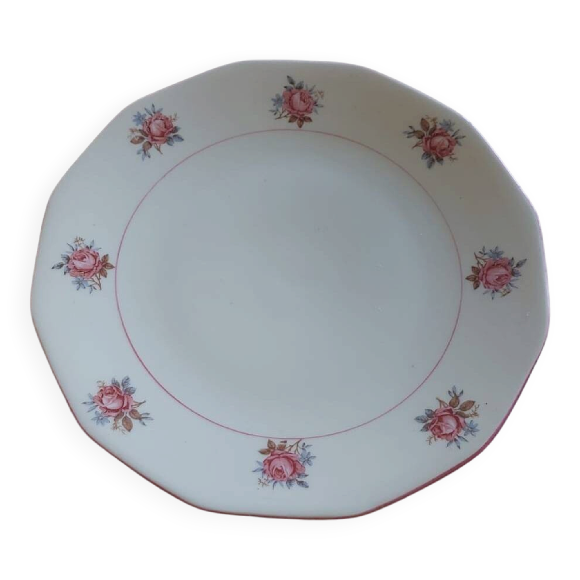 Splendid Set of 12 Vintage Octagonal Plates – Moulin des Loups Style