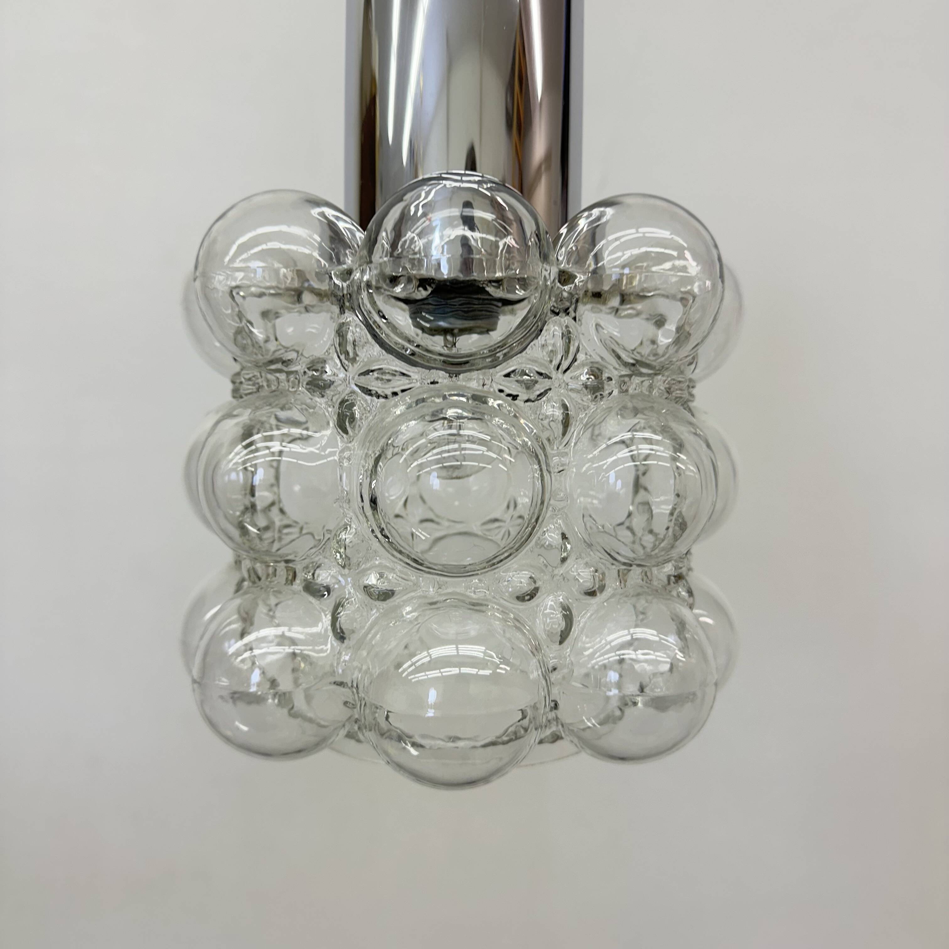 Bubble Glass Pendant by Helena Tynell for Limburg, Germany, 1970s