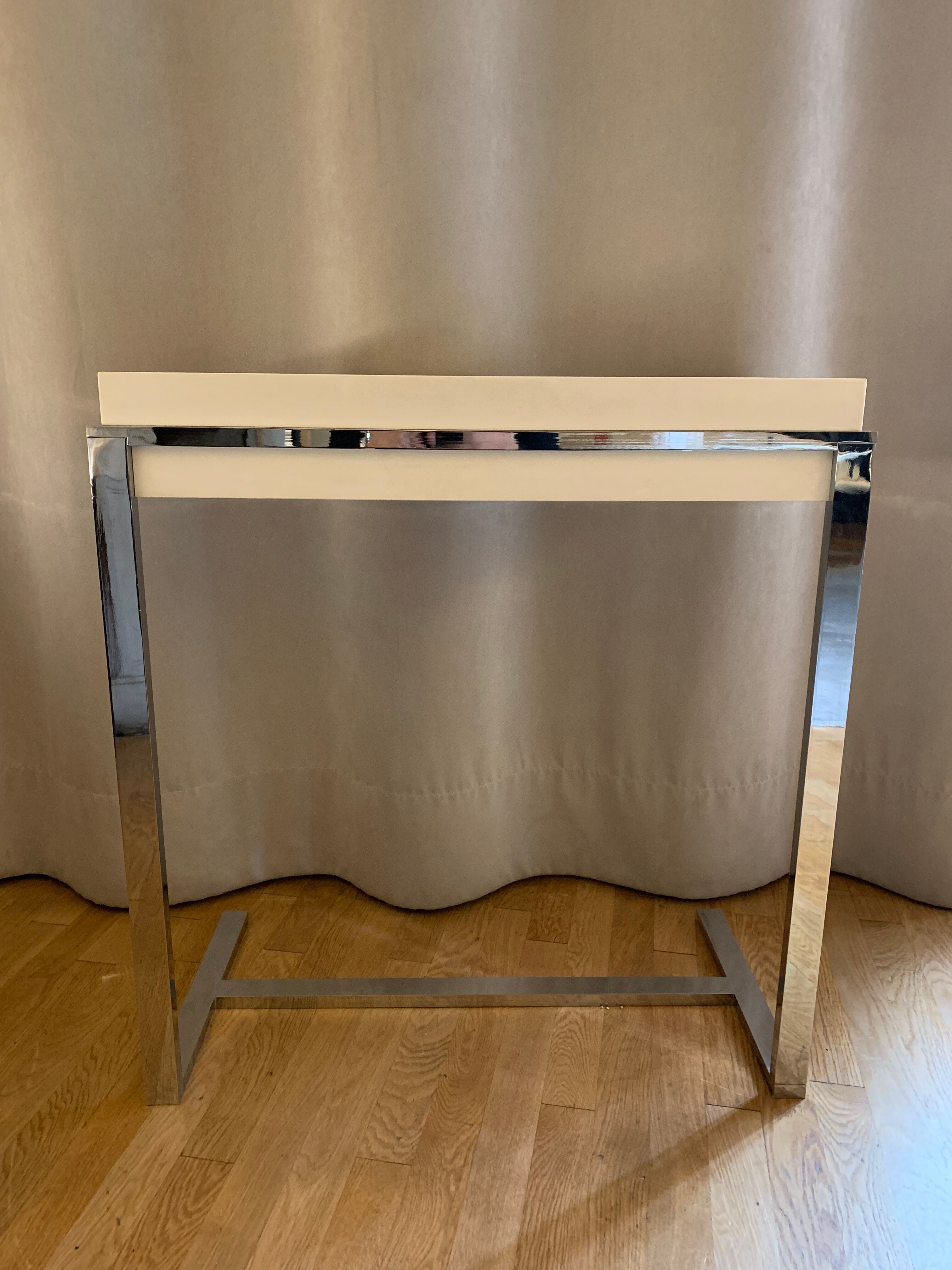 Corian & stainless steel cutlery console matrix