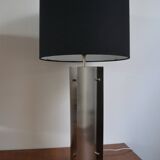 Vintage stainless steel lamp from the 60s 70s