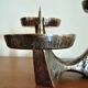 Vintage patinated bronze bougeoir 60/70v