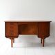 1960s oval Scandinavian teak desk