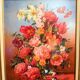 Peinture florale de Gyula Siska, XXeme siecle