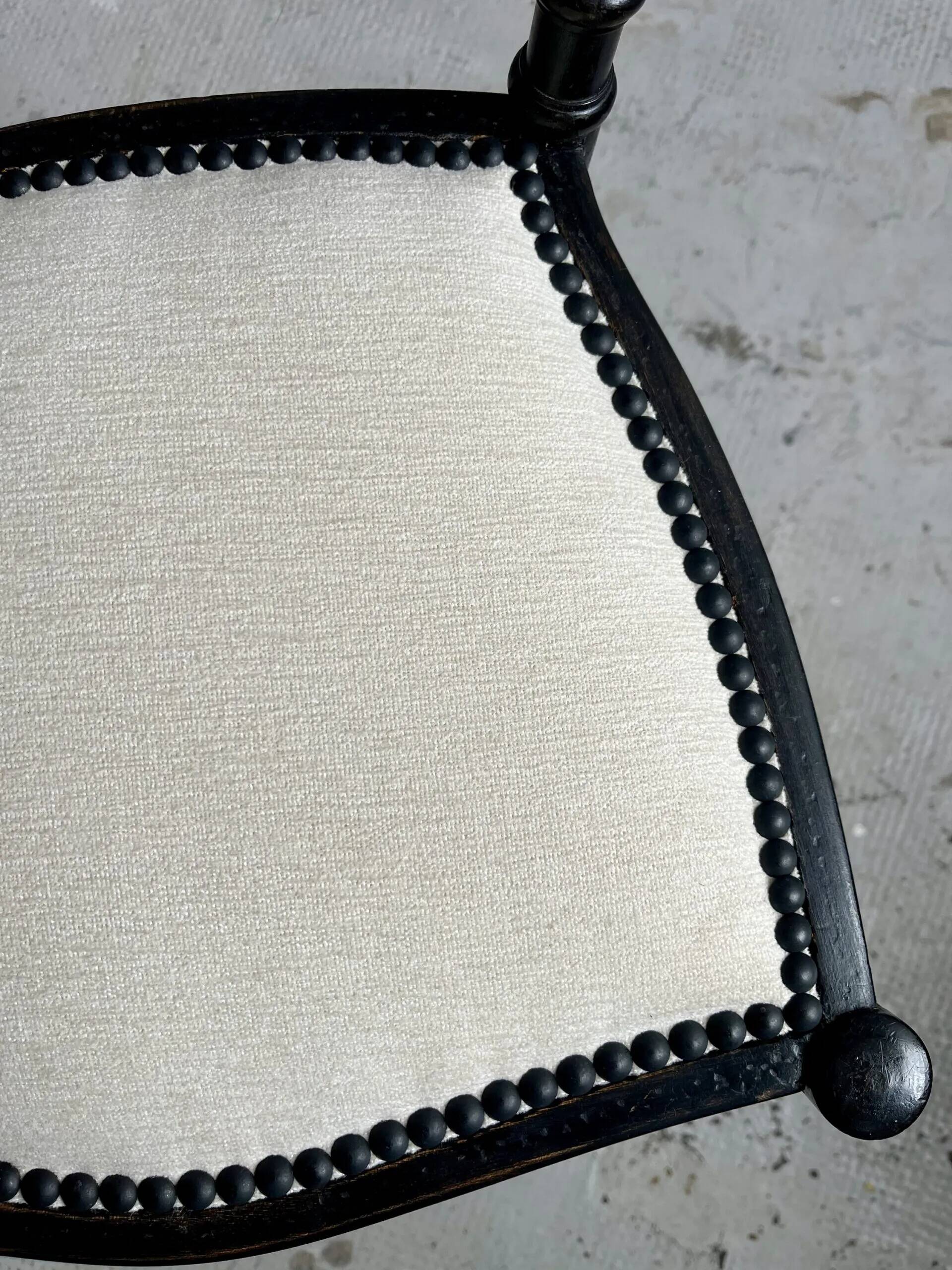 Reupholstered Napoleon III chairs