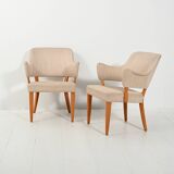 Pair of Swedish “Lata Greven” armchairs by Carl Malmsten