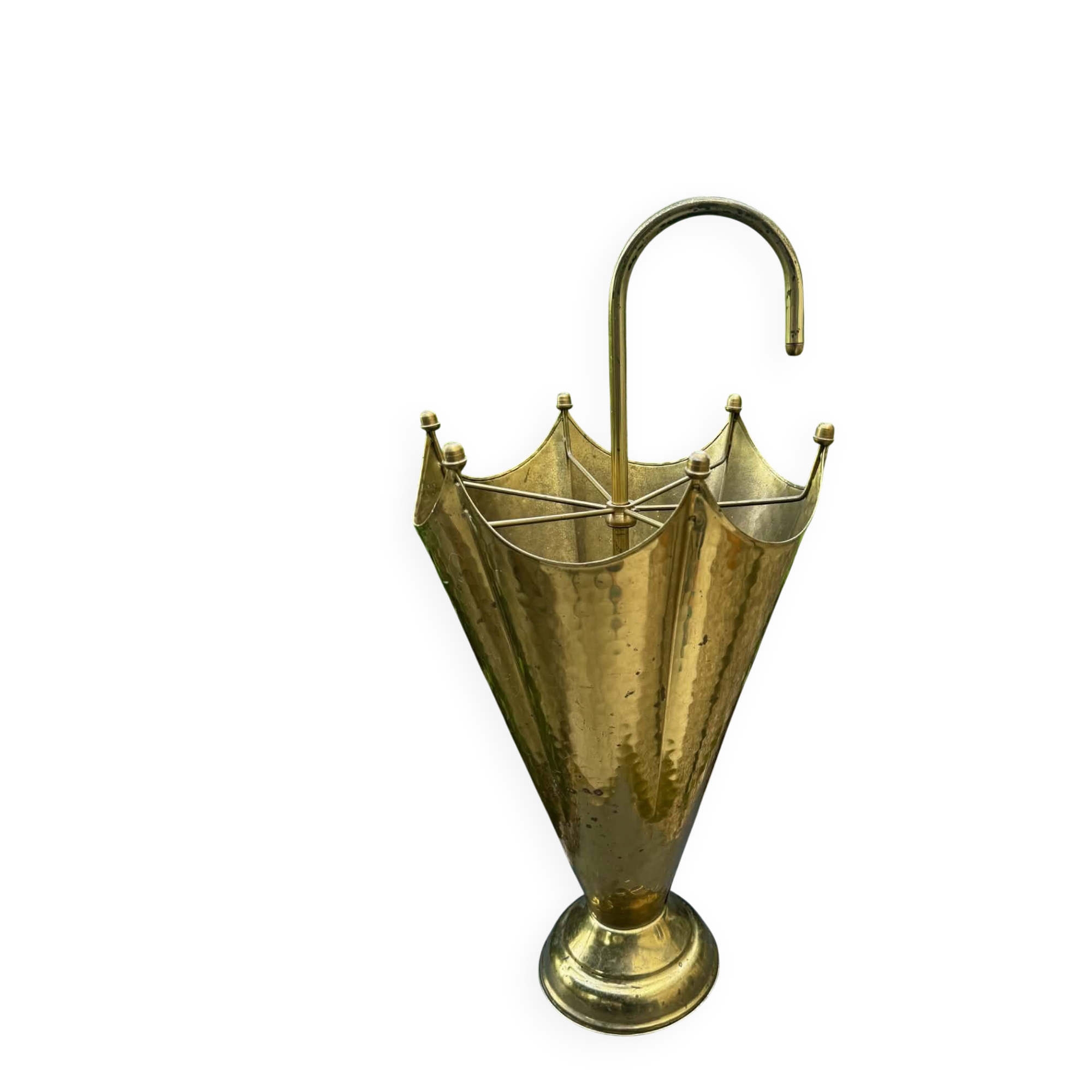 1960s vintage brass umbrella stand