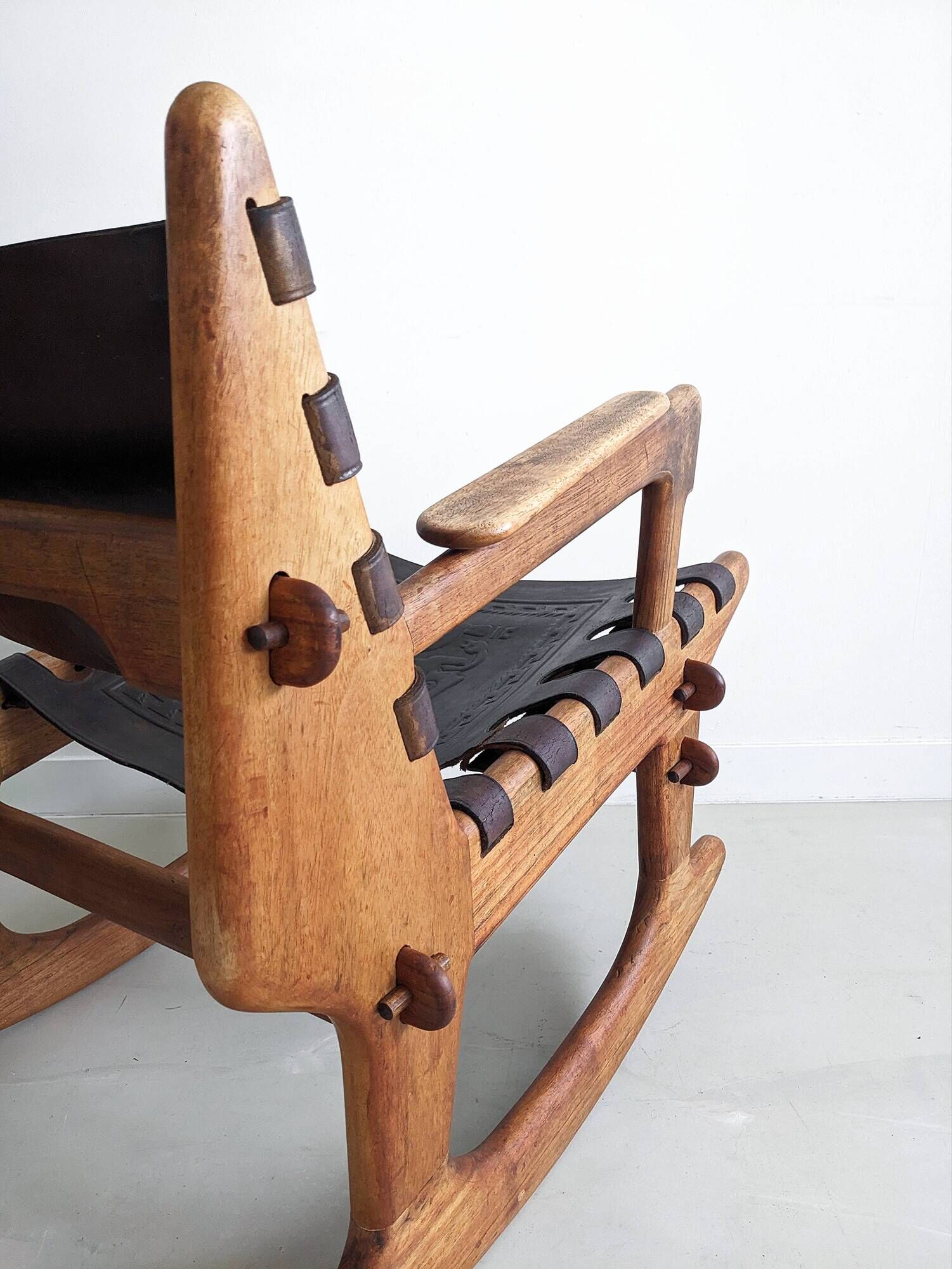 Sculptural Rocking Chair by Angel Pazmiño for Muebles de Estilo 1960's