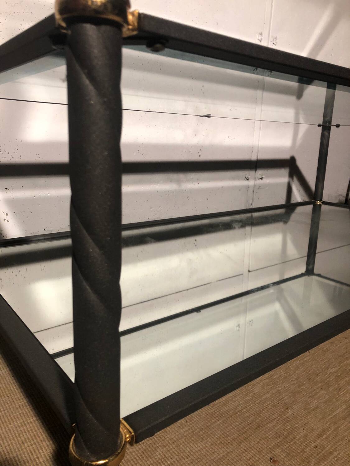 1970s mirrored coffee table