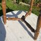 Antique oak tripod stool