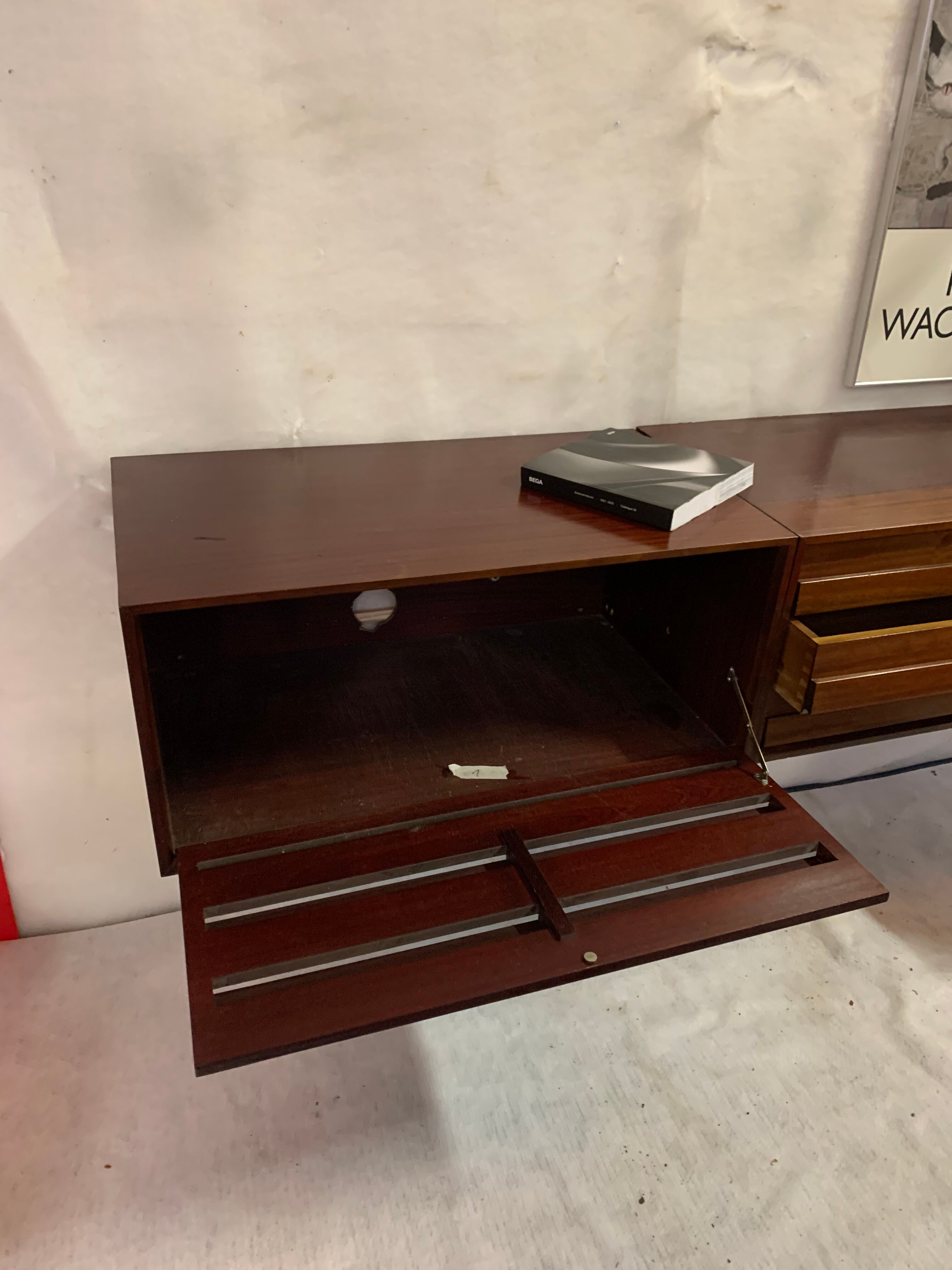 Wall sideboard palissander 1965