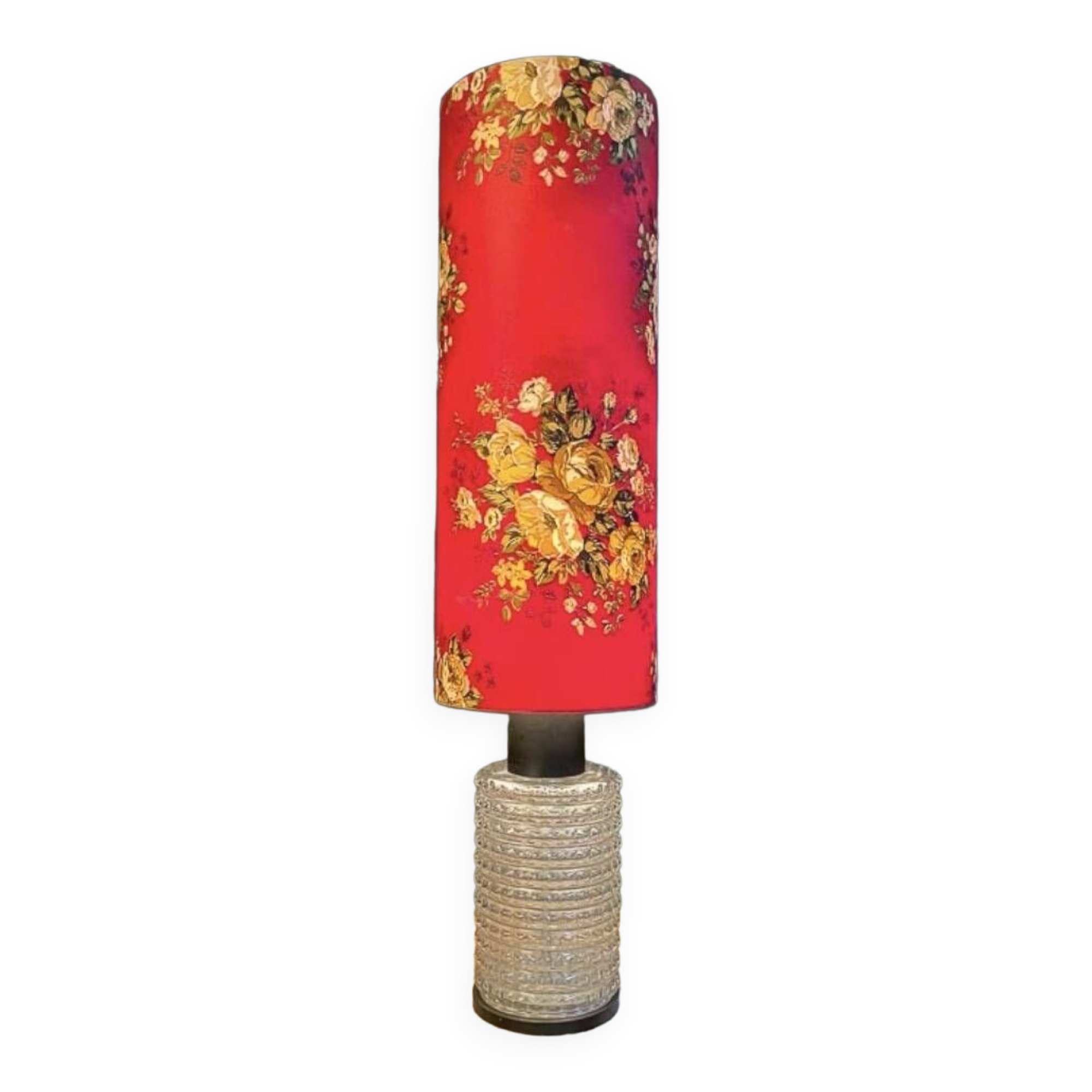 Floor lamp with floral shade 70