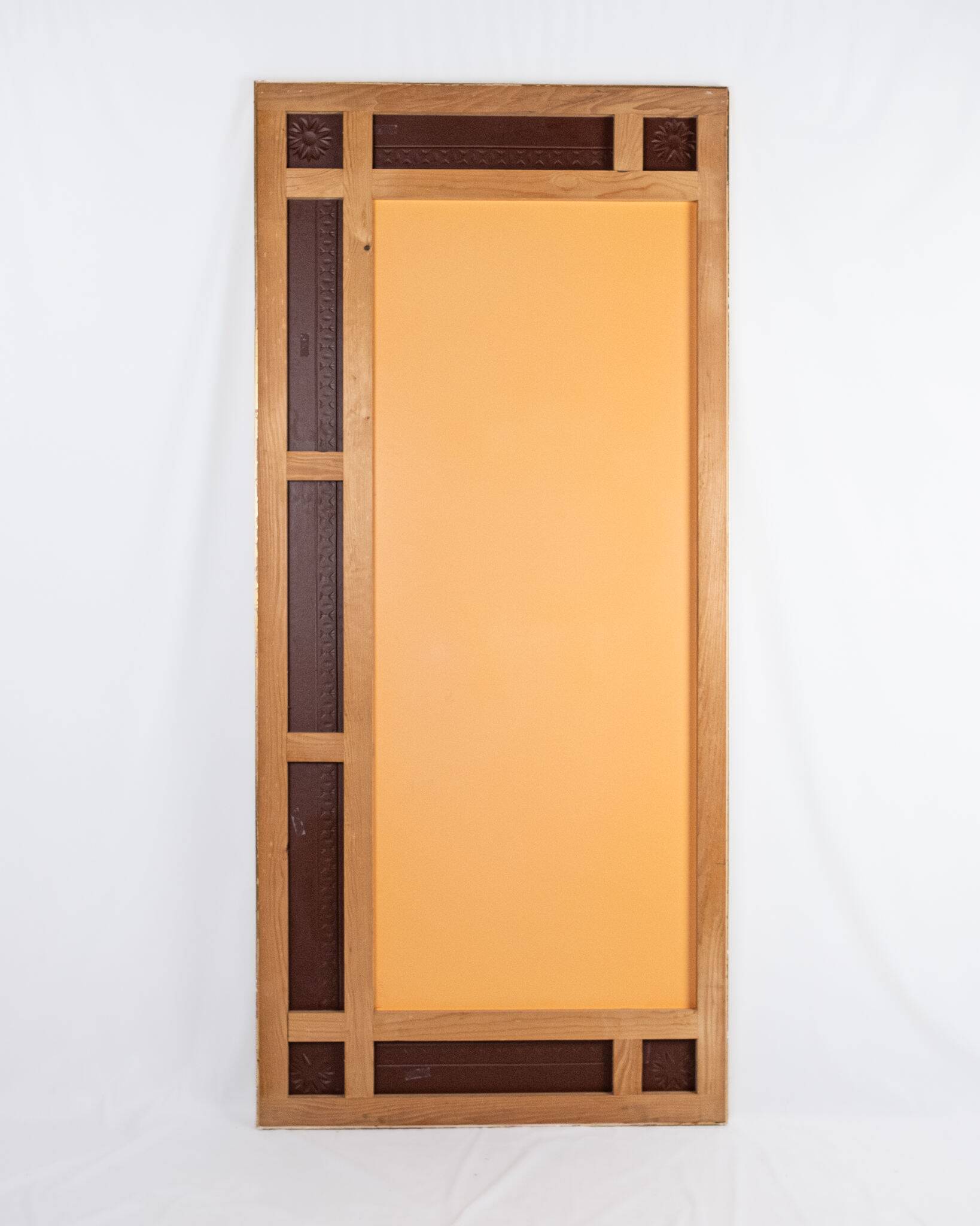 Large brasserie-style mirror with engraved mirrors, France, 1950s