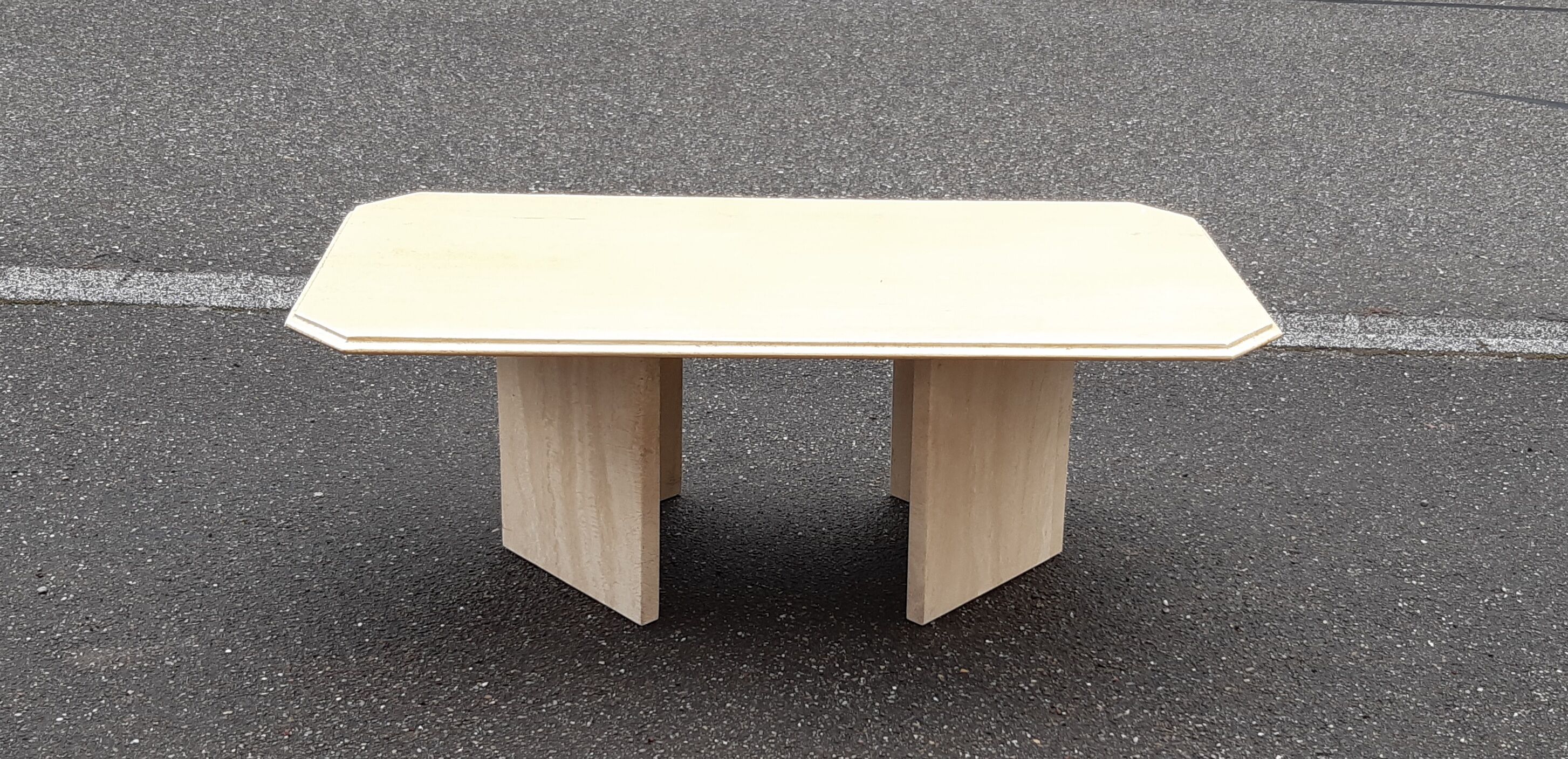 Travertine coffee table 80s