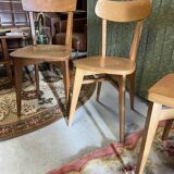 Set 4 mismatched bistro chairs Annee 50/60