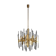 Italian brass chandelier with glass icicles from Sciolari, 1970