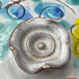 Vallauris ceramic corolla butter dish