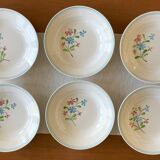 6 old earthenware soup plates from Salins-les-Bains (Jura)