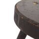 Vintage Rustic Three-Legged Stool, Solid Stained Wood, 45 cm