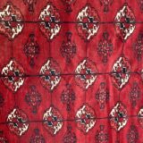 Nice big vintage carpet Bokhara handmade 200x282 cm