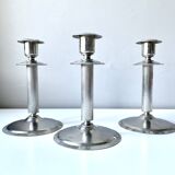 Set de 3 bougeoirs en inox