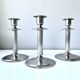 Set de 3 bougeoirs en inox